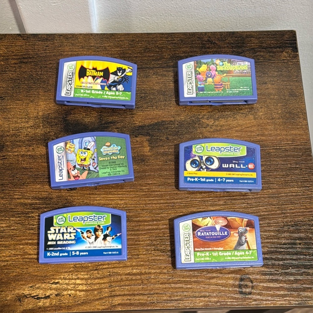 Leapster Learning Games for Leap Frog set of 6 Batman, Wall-e, Star Wars